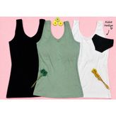 Veloure Kadın Atlet Pedli Modal 3’lü Siyah,Beyaz,Yeşil Südyenli~bluz,T-shirt, v yaka , pamuk ' YENİ SEZON 🌞 - Çok Renkli