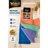 Veltex 4'lü VeCoco Desen Mutfak Havlusu 50x30cm