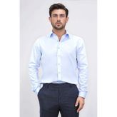 Velvarde Slim Fit Non-Iron Mavi Gömlek