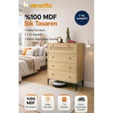Venatto Trio Şifonyer Meşe