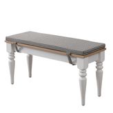 Venedik Bench, Meşe Üst, Siyah Kaz Ayağı, 85 Cm