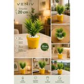 Veniv 20 cm Dekoratif Yapay Bitki | Saksılı | Canlı Görünüm | Iç & Dış Mekân - 001-Renkli