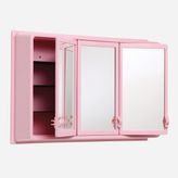 Venüs Aynalı 78 cm Banyo Dolabı Üst Modül Pembe
