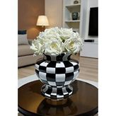 Vera Home Decor Riel Seramik Dama Vazo Siyah