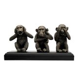 Veronese Bronz Renk Kaideli 3 Maymun Figür 26cm