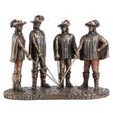 Veronese Design Silahşörler Hepsi Bir Arada Bronz Bitmiş Heykel