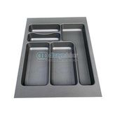 VERSA ANTRASİT DOKULU ÇEKMECE İÇİ KARE ANTİBAKTERİYEL PLASTİK KAŞIKLIK 39 X 49
