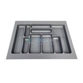 VERSA ANTRASİT DOKULU ÇEKMECE İÇİ KARE ANTİBAKTERİYEL PLASTİK KAŞIKLIK 66 X 49