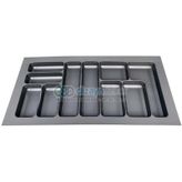 VERSA ANTRASİT DOKULU ÇEKMECE İÇİ KARE ANTİBAKTERİYEL PLASTİK KAŞIKLIK 97X49