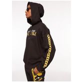 Versace Jeans Couture Kapüşon Yaka Siyah Erkek Sweatshırt 75GAIF01CF00FG89