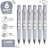 Versatil Kalem Deep 0.7 Mm Metalik Gri Uzaylı 6'Lı Paket