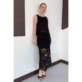 Very Moda Dantel Uzun Etek | D3012 - Siyah