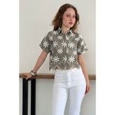 Very Moda Nakışlı Gömlek | D2858 - S - Haki