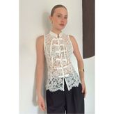 VERYMODA Dantel Yelek - Krem | D3047 - Krem