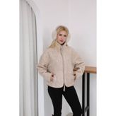 VESS MODA Kadın Dik Yaka Oversize İnce Polar Mont