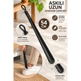 Veylora34 54 Cm Askılı Uzun Ayakkabı Çekeceği – Eğilmeden Kullanım İçin Uzun Saplı Kerata, Dayanıklı Hafif Ayakkabı Giyme Çekeceği