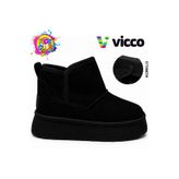 Vicco Bona Kürklü Hugg Ortopedik Çocuk Bot - Siyah