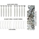 Vida+Dübel+Pul 50 Li Set..8 Lik Dübel+4X50 Vida..