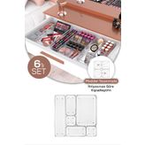 Vienev 6lı Şeffaf Çekmece Içi Düzenleyici Organizer 1x(O.DKDRTGN, D.DKDRTGN) 2x(K.KARE, K.DKDRTGN)