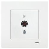 Viko F Konnektörlü Sonlu Çerçevesiz Karre Beyaz Uydu Prizi