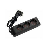 Viko Multi-Led 3 m Kablolu Siyah 3'lü Priz