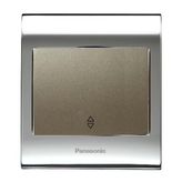 Viko Panasonic Thea Blu Vavian Anahtar, Çerçeve Chrome+Beyaz, Kapak Dore