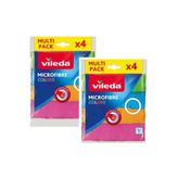 Vileda 4'lü 2 Paket Colors Mikrofiber Bez
