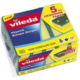Vileda 5'li Yeşil Klasik Düz Sünger