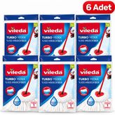 Vileda Turbo Yedek Paspas, 100% Mikrofiber, 6 Adet