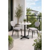 VİLİNZE Deniz Sandalye Payas Metal Ayak Mutfak Bahçe Balkon Bistro ve Cafe Masa Takımı 70x70 Cm