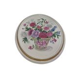 Vintage Dekoratif Çiçek Temalı Porselen Duvar Tabağı 13,5Cm 001