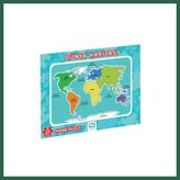 VINTESSY Dünya Haritası Frame Puzzle 35 Parça BZS01