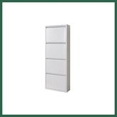 Vintessy Vıntessy Kaser 9003 Beyaz 4lu Kılıtlı Metal Ayakkabılık BZS01