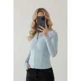 Violon Rover Basic Slim Fit Fermuarlı Uzun Kollu Bluz