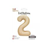 Vipfoni 2 Rakam Karamel Folyo Balon 34"