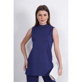 Viskon Kolsuz Tunik-Lacivert - 2XL