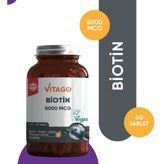 Vitago Premium Biotin 5000 Mcg 60 Tablet (02-27 MİADLI)