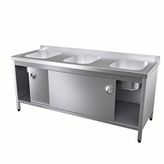 Vital Vct-Eud-197 Çalışma Tezgahı Üç Evyeli Dolaplı