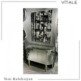 Vitale Gümüş Aynalı Dresuar 115*40 Cm