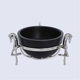 Vitale Metal Ahşap Atlı Kase 25*25*15 Cm