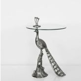 Vitale Silver 61 x 40 cm Tavuskuşu Sehpa