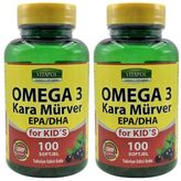 Vitapol Kids Omega 3 Kara Mürver 2x100 Kapsül