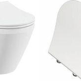 Vitra İntegra Rim-Ex Kanalsız Asma Klozet + Vitra Slim Duroplast Klozet Kapağı 7062L003-0850