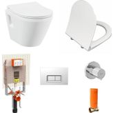 Vitra İntegra Rim-Ex Kanalsız Asma Klozet + Vitra Slim Duroplast Klozet Kapağı + Gömme Rezervuar 7062L003-0850