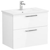 VitrA Root 66306 Parlak Beyaz 80 CM İki Çekmeceli Lavabo Dolabı