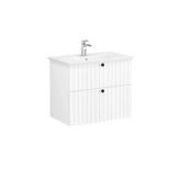 Vitra Root Groove 80 Cm Beyaz Cift Cekmeceli Banyo Dolabi Alt Modul Lavabo
