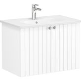 VitrA Root Grove 69289 Mat Beyaz Banyo Dolabı, Kapaklı, MDF Malzeme ve Şık Tasarım 80 cm