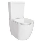 Vitra S55 Smoothflush Kanalsız Klozet Rezervuar Seti Yavaş Kapanır Kapak 9888B003-7201 Beyaz Renk