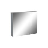 VitrA Shift T20 Aynalı Banyo Dolabı 81007, 80 cm, Sağ Kapaklı, Kül Gri, Asma Tip, Yavaş Kapanır