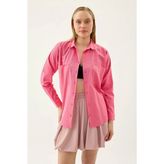 Vitrin Basic Oversize Önden Cepli Gömlek - XS - Fuşya